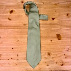 Charles‎ Tyrwhitt Green Silk Tie Made in Italy Textured Classic 3.75" Width